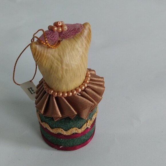 Cat Christmas Ornament Candy Box Katherine's Collection Tan Calico - Picture 3 of 4